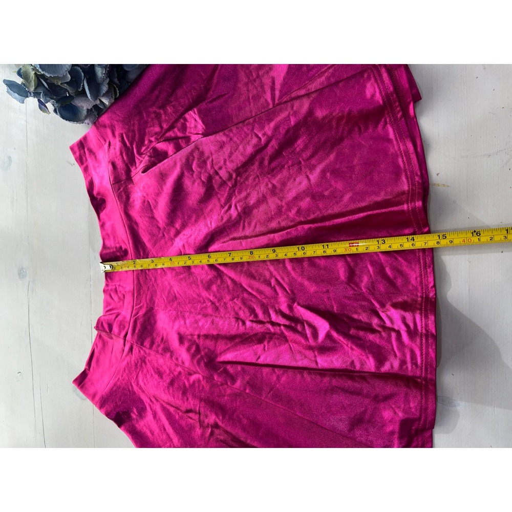 NEW WITH TAGS! Kate Kasin Skirt Womens M Pink Metallic Pleated Mini Party Dance - Picture 3 of 7